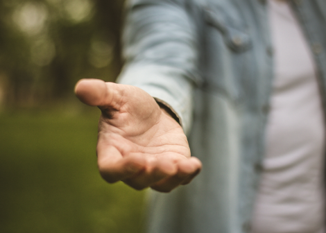 Outstretched hand