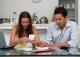 Couple paying bills